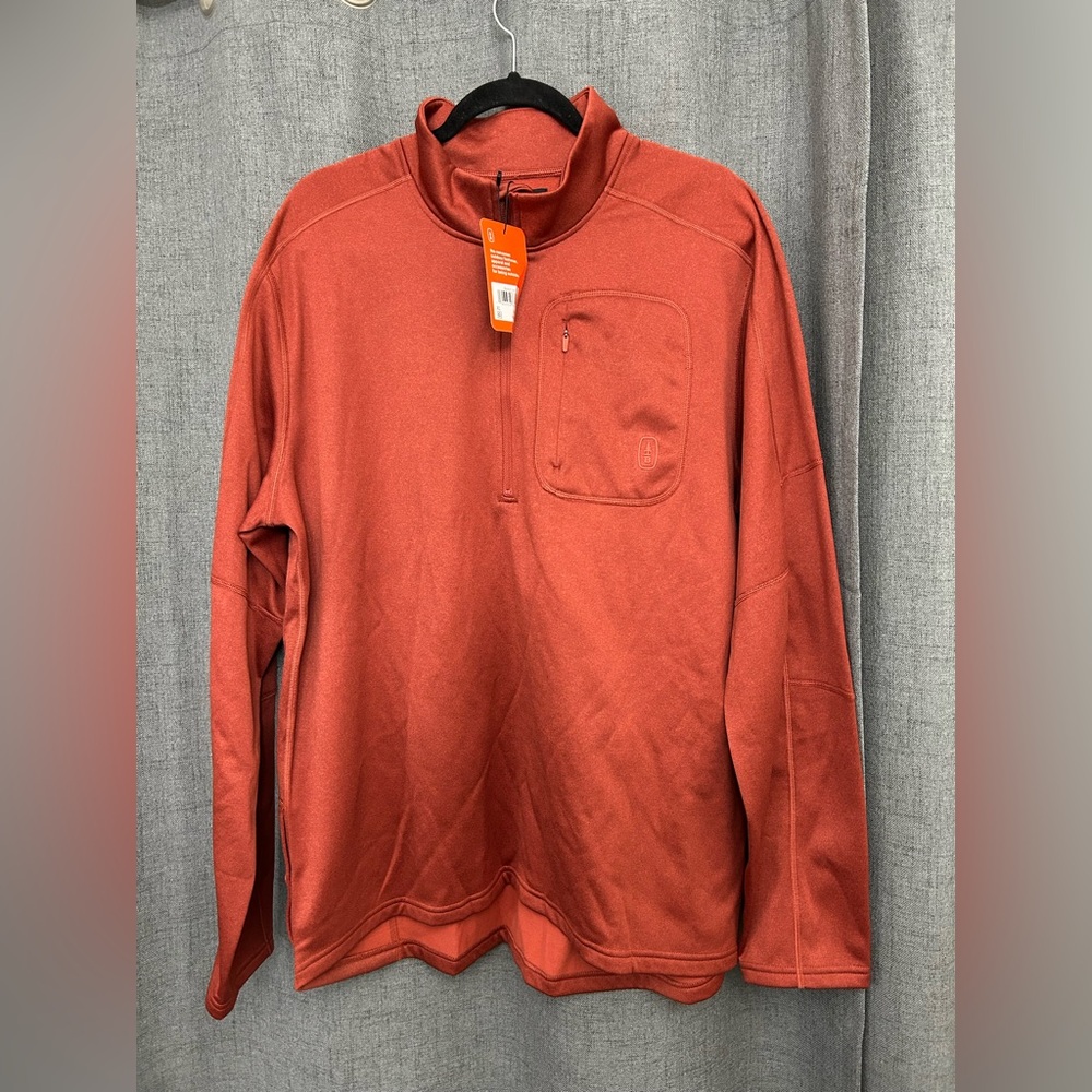 Bass Outdoor Men’s Quarter Zip Button Pocket Zip Pocket Pullover, XL - Picture 8 of 10
